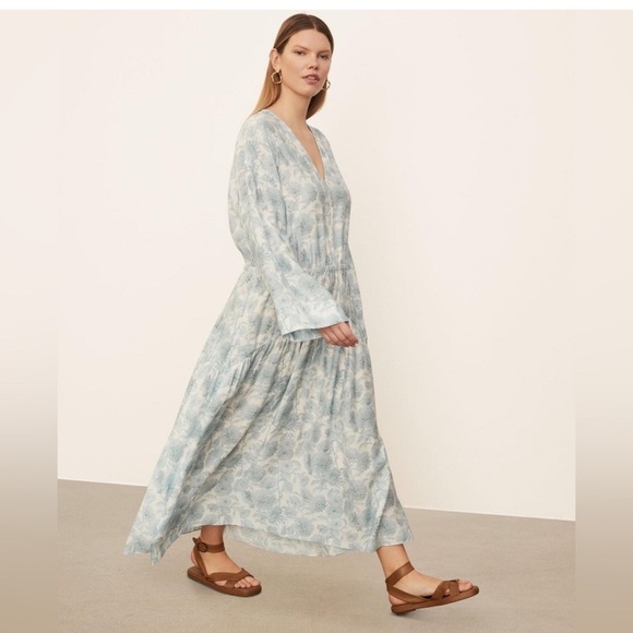 NWOT Vince Dahlia Long Sleeve Double V-Neck Dress | XL - Picture 6 of 6